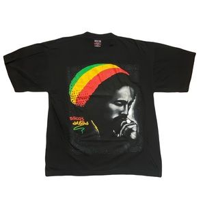 VTG Bob Marley Rap Tee Style T-Shirt HOSS Tag USA Mint Condition